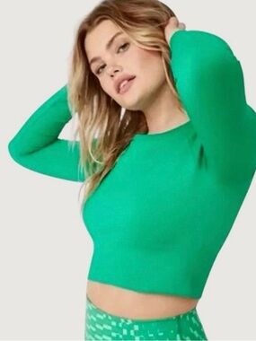 OFFLINE by Aerie Sidewalk Seamless Long Sleeve Cropped T-Shirt L